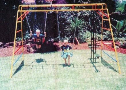 2 Seater swing with Rocking Horse Implanted